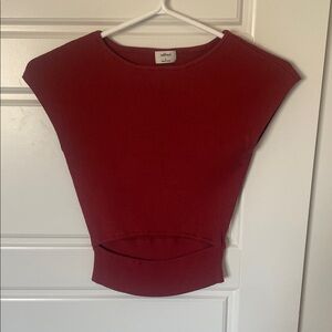 Wilfred Burgundy Ribbed Crop Top